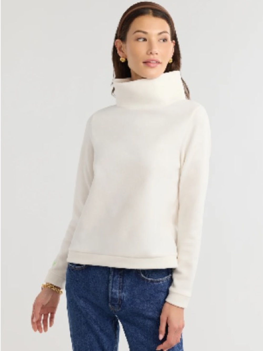 Dudley Stephens Park Slope Turtleneck in Cream size S